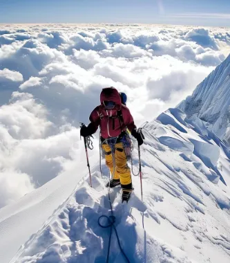 Sharp mountain peak landscape