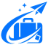 Blue water droplet icon with waves and an upward arrow